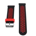 thumbnail image 4 of 24mm Replacement Watchband Color Contrast Adjust Size Soft Silicone Watch Strap for Spartan Hr Baro Black Red, 4 of 14