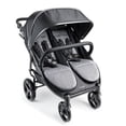 thumbnail image 1 of Foundations Gaggle Roadster Duo Side-by-Side Double Lightweight Stroller, Reclining Seats with Canopy, Black, 1 of 8