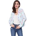 thumbnail image 2 of INSPIRE CHIC Blazer Ouvert à Revers Cranté à Manches Longues Intégrales pour Femme, 2 of 6