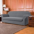 thumbnail image 4 of Subrtex 1-Piece Stretch Sofa Slipcover Non Slip Couch Cover, Texture Grid Pattern, 4 of 5