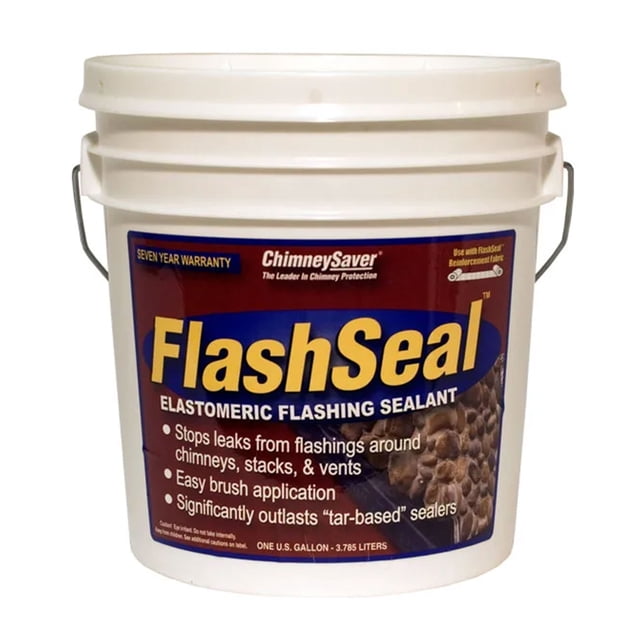 ChimneySaver FlashSeal Scellant Élastomère pour Cheminées, 1 Gallon, Noir