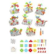 106pcs Electric Drill Construction Building blocks Animals Plants Creative Building Educational Activities Puzzle Games