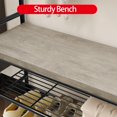 thumbnail image 4 of Bingirl 70.9-Inch Tall Narrow Metal Coat Rack with Wooden Shoe Bench - 4-in-1 Rustic Gray Storage Shelf Equipped with 8 Hooks, 4 of 7