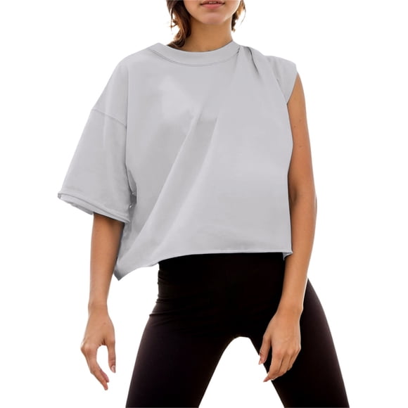 Hiiyo Women's Casual Sports T Shirt Solid Half Sleeve T-Shirt Summer Tee(S-XXL)