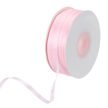 Unique Bargains Ruban en Satin, 1/8 Pouce x 100 Yards Ruban en Satin de Polyester Rose Double Face pour Emballage Cadeau, Bouquet