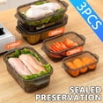 thumbnail image 3 of Meitianfacai 3 PCS Home Clear Sealed Preservation Box Food Grade Plastic Storage Case High Temperature Resistance Food Storage Containers with Lids Microwave Safe, 300ml, 3 of 3