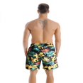 thumbnail image 4 of Parent-child Swim Trunks Quick Dry Swim Shorts Polka Dot/ Plant Print Bathing Suits with Pockets, 4 of 7