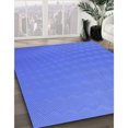 thumbnail image 3 of Ahgly Company Tapis Rond Lavable en Machine Intérieur Transitionnel Bleu Ciel, 4 Pieds Rond, 3 of 7
