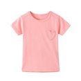 thumbnail image 2 of T-Shirt d'Été à Manches Courtes pour Filles, Col Rond, Ourlet, Tunique Douce, Hauts, T-Shirts, Rose, 14-15 Ans, 2 of 7