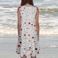 thumbnail image 4 of Ovzne Robes pour Femmes 2025 Robe de Plage Mode Féminine Vacances Été Couleur Unie Sans Manches Robe de Soirée Plage Robe d'Été Imprimée Liquidation, 4 of 6