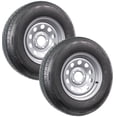 thumbnail image 1 of eCustomrim 2-Pack Mounted Radial Trailer Tire Rim ST205/75R14 Load Range D 5-4.5 Silver Modular Wheel - 6 Year Warranty w/Free Roadside, 1 of 4