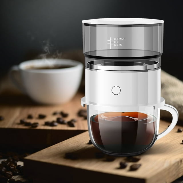 PENGXIANG Automatic Coffee Maker Brewer Kit Mini Portable Programmable Coffeemaker Grinder Smart Drip Coffee Pot Hand Brewing Coffee Machine Powered