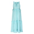 thumbnail image 3 of fatyb Robe d'Été 2025 pour Femmes Sans Manches à Volants à Étages Robe Maxi Fluide Décontractée Longue pour la Plage, 3 of 6