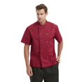 thumbnail image 4 of TOPTIE Veste de Chef Unisexe à Manches Courtes, Rouge, 4 of 8