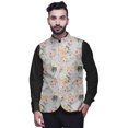 thumbnail image 1 of Atasi Floral Printed Wedding Jackets For Men Nehru Jacket Waist Coat For Festive Season-Large, 1 of 6