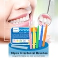 thumbnail image 2 of 30pcs Toothpick Interdental Brushes I Shape Tooth Flossing Head Oral Hygiene Brush Optional Sizes, 2 of 8