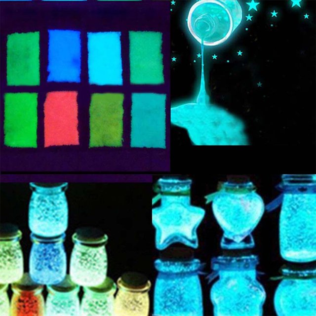 Fluorescent Sand Wish Bottle DIY Luminous Powder luminous sand Resin Particle Glow In The Dark Sand, Orange