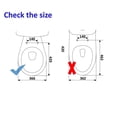 thumbnail image 2 of Mainstays Round Wood Toilet Seat, White, Easy off hinge, 2 of 2