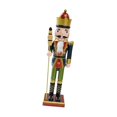 thumbnail image 1 of KLKCMS Christmas Decoration Countertop Party Handmade Wood Nutcracker Figure Deep Blue Clothes, 1 of 9
