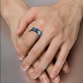 thumbnail image 4 of Riforla Shell Titanium Ring Men Popular Exquisite Ring Simple Fashion Jewelry Popular Accessories Mens Jewelry Blue 10, 4 of 7