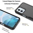 thumbnail image 4 of For Motorola Moto G 5G 2023 Phone Case,2 in 1 Hard PC Phone Case for Moto G 5G 2023 , Rubber & Rugged Shockproof Full Body Protection Case Cover - Black, 4 of 6