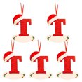 thumbnail image 1 of Agiferg Noël Petit Chapeau Rouge Lettre Pendentif DIY Nom Inscriptible 26 Lettre Pendentif 5PCS, 1 of 4