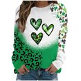 thumbnail image 1 of Chemises pour Femmes Col Rond Imprimé Fête de la Saint-Patrick Manches Longues Chandails en Molleton Fête de la Saint-Patrick Chemises pour Femmes, 1 of 4
