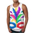 thumbnail image 1 of IROINID Débardeurs pour Hommes, Hommes Casual Mode Impression Pull Sans Manches Col Rond Débardeurs de Sport, 1 of 4