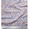 thumbnail image 1 of Soimoi Gray Poly Georgette Fabric Leaves,Insect & Floral Artistic Print Fabric by The Yard 52 Inch Wide, 1 of 3