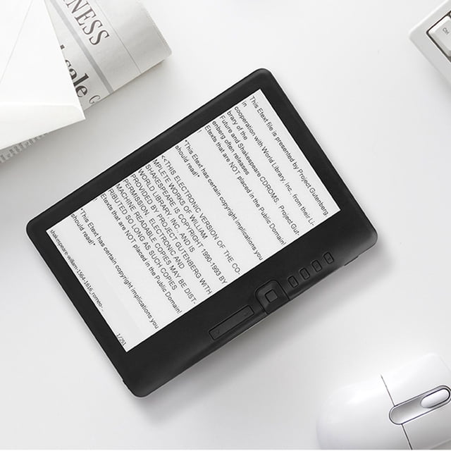 7in Color TFT LCD E Reader with HD 800x480 Screen, 16GB Storage, Mechanical Navigation Button, EPUB PDF TXT Support, with Protective Cover