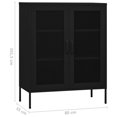 thumbnail image 4 of vidaXL Armoire de Rangement Noire 80x35x101,5 cm Acier, 4 of 5