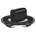 thumbnail image 1 of Original 25W USB C Super Fast Charging Wall Charger with 6FT Type C Cable for Samsung Galaxy A60 Super Fast Charging for USB C Phones and Devices - Black, 1 of 2