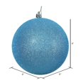 thumbnail image 2 of Vickerman Boule Pailletée Turquoise de 8 Pouces Ornement de Noël, 2 of 3