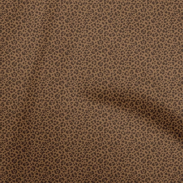 oneOone Georgette Viscose Brown Fabric Print Fabric For Sewing Printed Craft Fabric By The Yard 42 Inch Wide