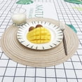 thumbnail image 1 of Amzcrzy Chemin de Table Napperons Ronds Napperons de Table Cuisine Table de Souper Coussinets Résistants à la Chaleur 35Cm Circle Place Napperons Tapis de Table, 1 of 4
