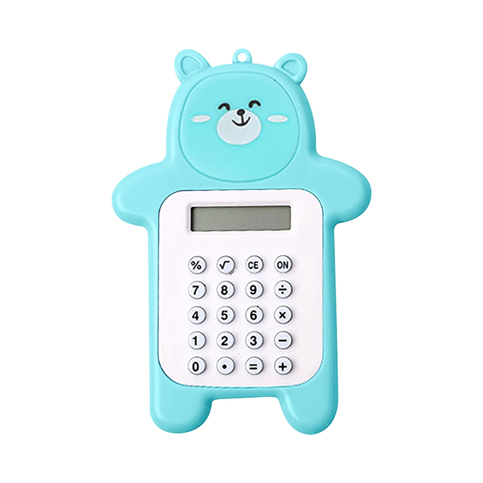 PEONAVET Bear Calculator Cute Bear Calculator, Basic Button Battery Powered, Handheld Calculator Schools and Can Choose, Yellow, Blue, Cyan and Brown.