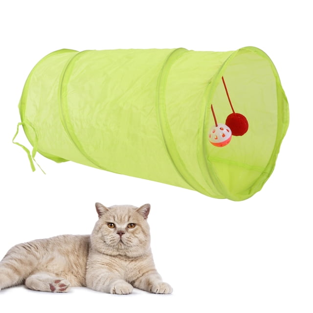 Jouet Tunnel Chat Interactif, Tunnel Chat Réduction d'Émotion Négative Polyester Pliable pour Chiots pour Chats pour Lapins