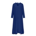 thumbnail image 4 of Pisexur Robes d'Automne pour Femmes, Couleur Unie, Manches Longues, Robes de Retour à la Maison, Col en V, Robes d'Invitée de Mariage pour Femmes, Robe Maxi Décontractée Ample, Robes Grande Taille pour Femmes aux Formes, P-5TG, 4 of 6