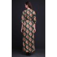 thumbnail image 4 of Bimba Robe Longue Maxi d'Été à Fente Latérale Imprimée Feuilles et Fleurs pour Femmes - TTTG, 4 of 6