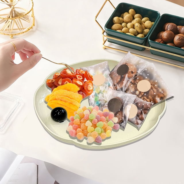 Plastic Candy Snack Fruit Plate Tray for Countertop Storage and Home Decor Display