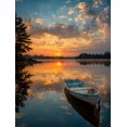 thumbnail image 1 of Qisvanset Abstract Sunset Beach Canvas Print 12x16 Inch Apartment Decor, 1 of 8