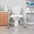 thumbnail image 4 of Costway 3-in-1 Bedside Commode Portable Toilet w/ Adjustable Height & Drop-arm, 4 of 10