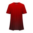 thumbnail image 4 of Blouses pour Femmes Col Rond Mode Décontractée Manches Courtes Printemps/été Haut, 4 of 5