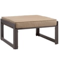 thumbnail image 1 of Modway Fortuna Modern Aluminum Patio Ottoman in Brown/Mocha Finish, 1 of 3