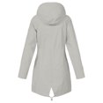 thumbnail image 4 of Penkiiy Manteau de Pluie pour Femme avec Capuche Imperméable Léger Trench de Pluie Compressible Coupe-Vent de Randonnée Imperméable Manteau d'Extérieur 5TG Gris, 4 of 5