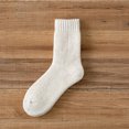 thumbnail image 1 of TIMIFIS Mens Fuzzy Slipper Socks Warm Thick Heavy Fleece Lined Mid Tube Socks Daily Solid Color Cozy Crew Sock, 1 of 1
