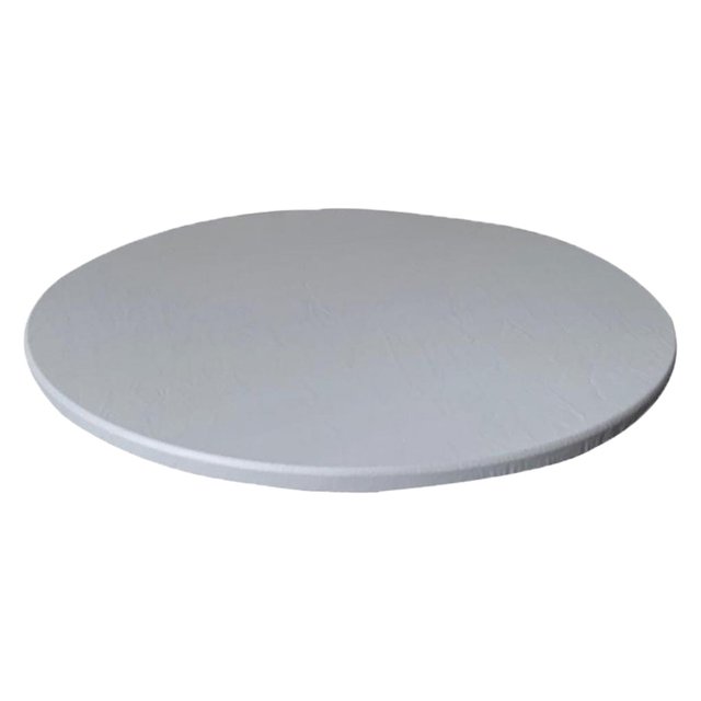 Nappe Ronde Lavable à l'Eau, Housse de Table, Nappe en Vinyle avec Dos, Fête, Gris