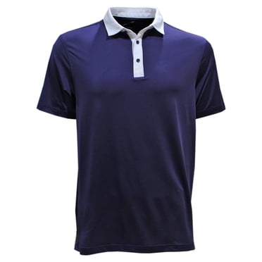 Head Sportswear Men's Two-Tone Solid Polo Shirt, Medium Evening Blue/White