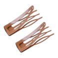 thumbnail image 4 of QualitChoice Hair Ornaments Iron Material Hair Accessories Side Clip Snap Fastener Clip Coffee 5Set, 4 of 6