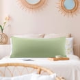 thumbnail image 2 of PiccoCasa Brushed Microfiber Pillowcase Body Pillow Pillowcase, Jumbo Sage, 2 of 9